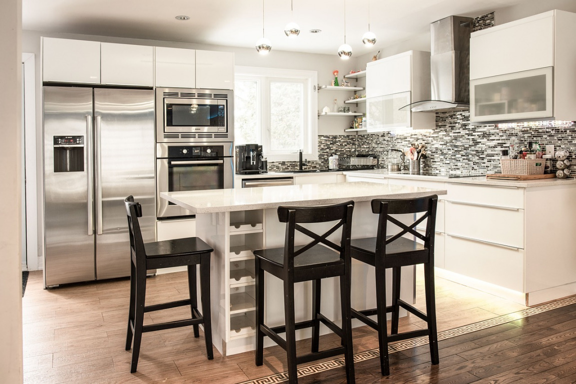 modern home renovation interior kitchen white